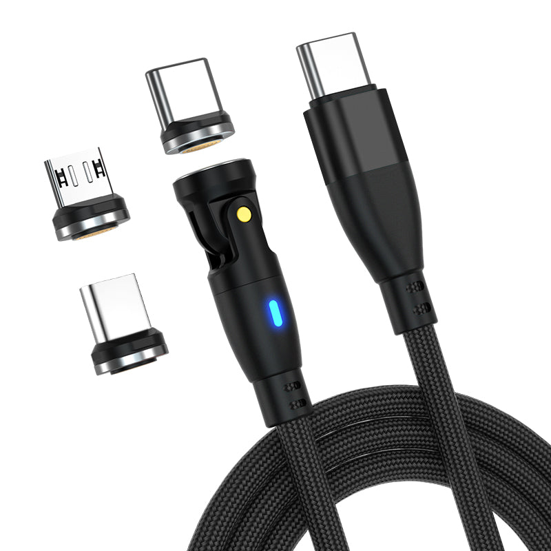 Twins! 2 Pack. Two Orion Type C Magnetic Cables - 1 x 2m, 1 x 1m plus 3 Plugs