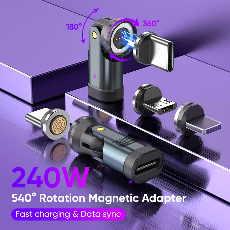 The Astra USB C Magnetic Adapter 180 Degree 240W PD Swivel Magnet Charging Adapter