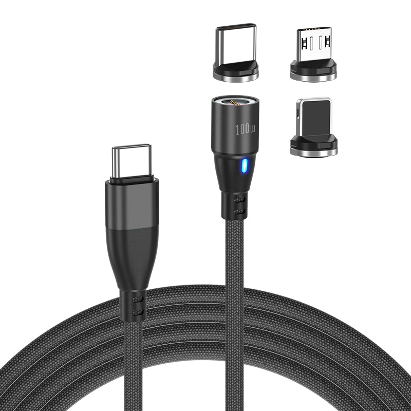 Super Nova, Type C. 2m - 100W Data/Charge Magnetic Cable. Fast Charging Capable.