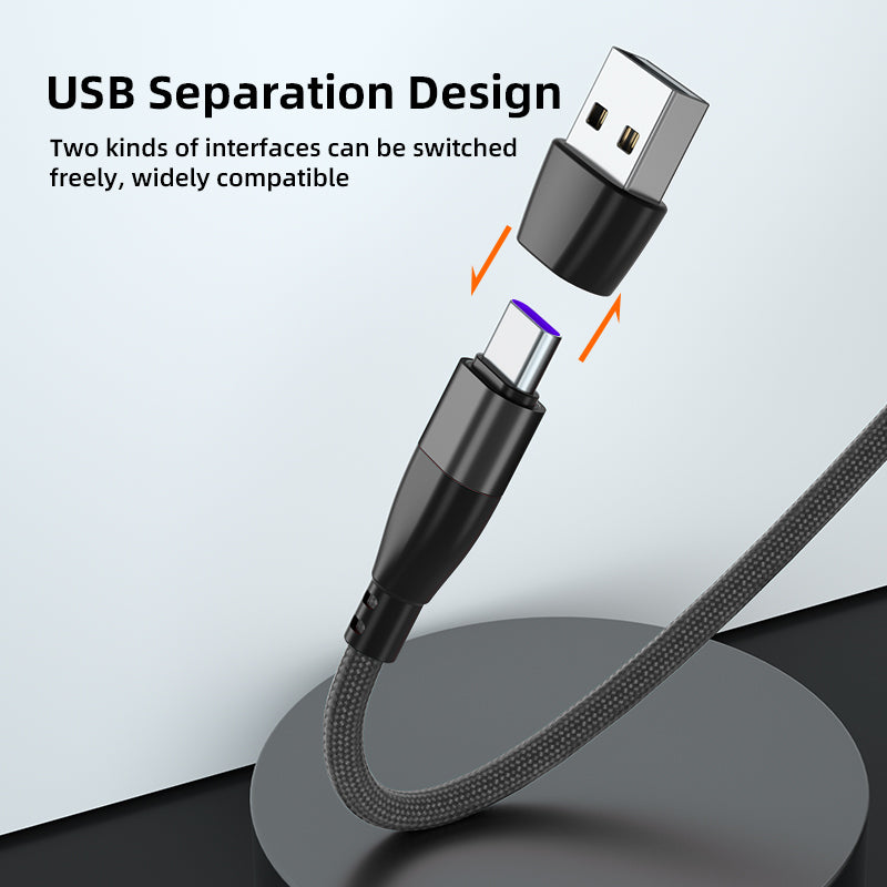 Super Nova, Type C. 2m - 100W Data/Charge Magnetic Cable. Fast Charging Capable.