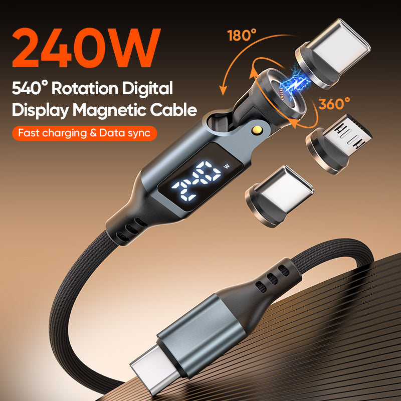 Orion Live 240W Type C.  540° LED Display 1m Data/Charge Magnetic Cable.