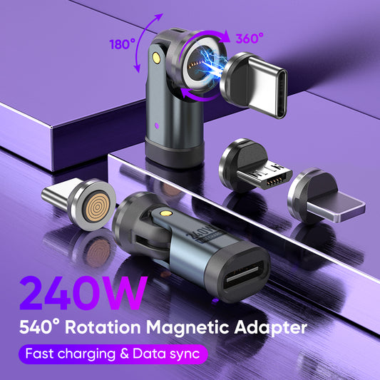 The Astra USB C Magnetic Adapter 180 Degree 240W PD Swivel