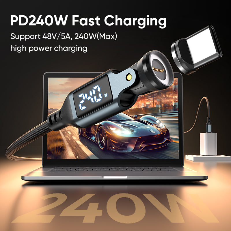 Orion Live 240W Type C.  540° LED Display 1m Data/Charge Magnetic Cable.