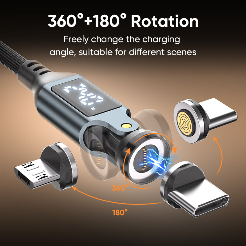 Orion Live 240W Type C.  540° LED Display 1m Data/Charge Magnetic Cable.