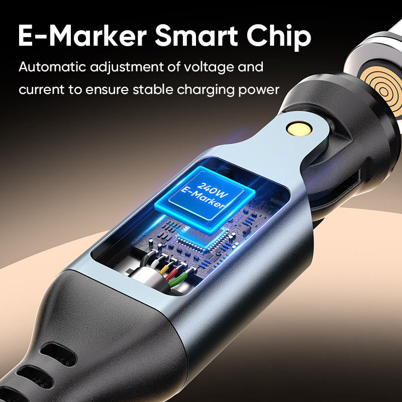 Orion Live 240W Type C.  540° LED Display 1m Data/Charge Magnetic Cable.
