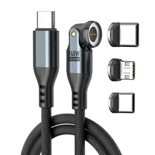 Orion Max 240W Type C.  Swivel and pivot - 1m Data/Charge Magnetic Cable.