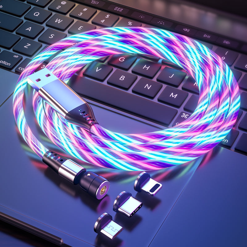 Las Stella! 1m LED Magnetic Fast Charging Data Cable. 3A Fast Charge.
