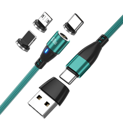 Super Nova Type C. 1m - 60W Data/Charge Magnetic Cable. Fast Charging Capable plus Type A adapter