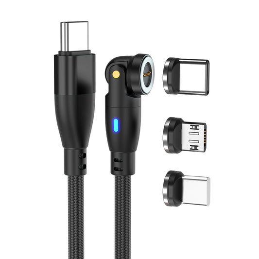 Orion Type C. Swivel and pivot - 2m - 100W Data/Charge Magnetic Cable. Fast Charging Capable