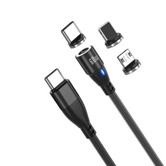Super Nova, Type C. 1m - 60W Data/Charge Magnetic Cable. Fast Charging Capable.