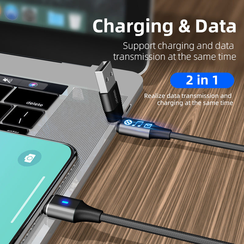 The Lynx 2m - 60w Fast Charging/Data cable - 6 in 1 - Type A/Type C